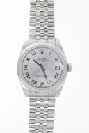 Pre-Owned 31mm Rolex Stainless Datejust with Silver Roman Dial